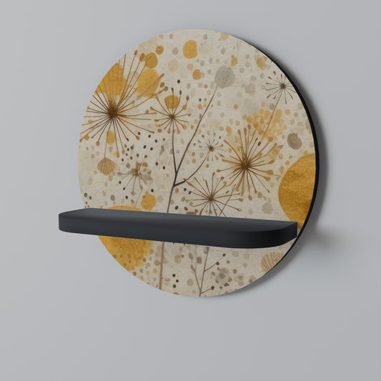 MORNING GLADE Rund konsthylla i svart finish