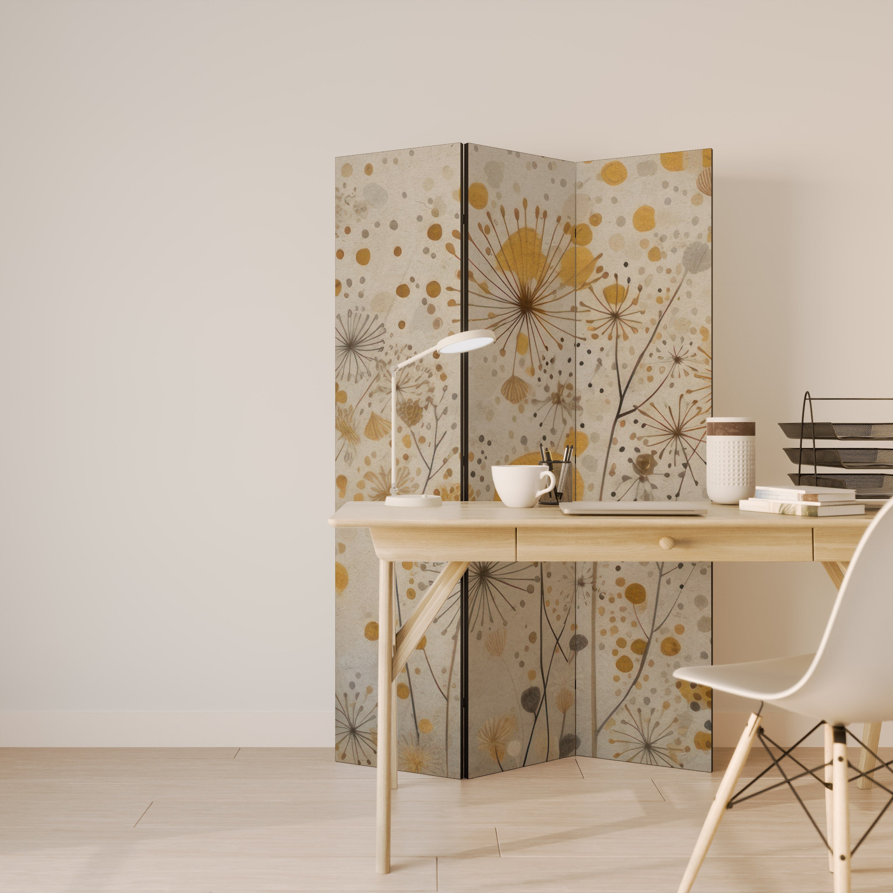 MORNING GLADE Dekorativ rumsavdelare – 3 paneler