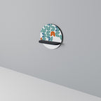 BE THE CHANGE Round Art Shelf In Black Finish