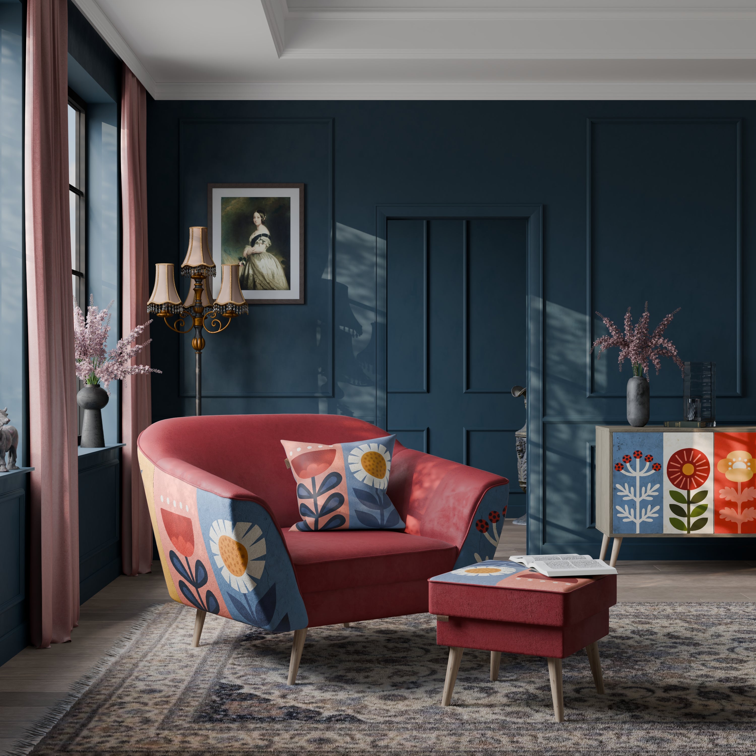 SCANDIC FLOWERET AURORA Fåtölj