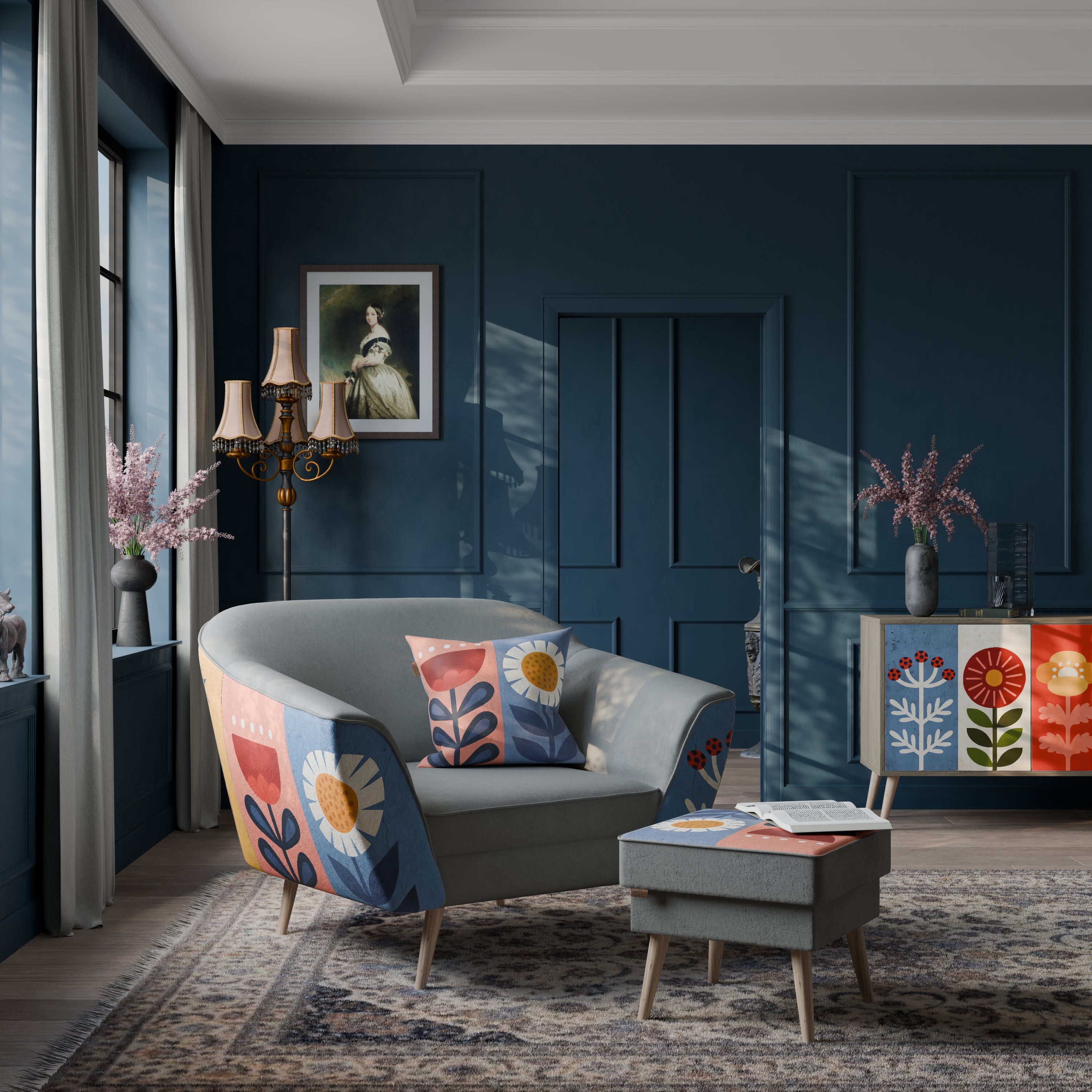 SCANDIC FLOWERET AURORA Fåtölj