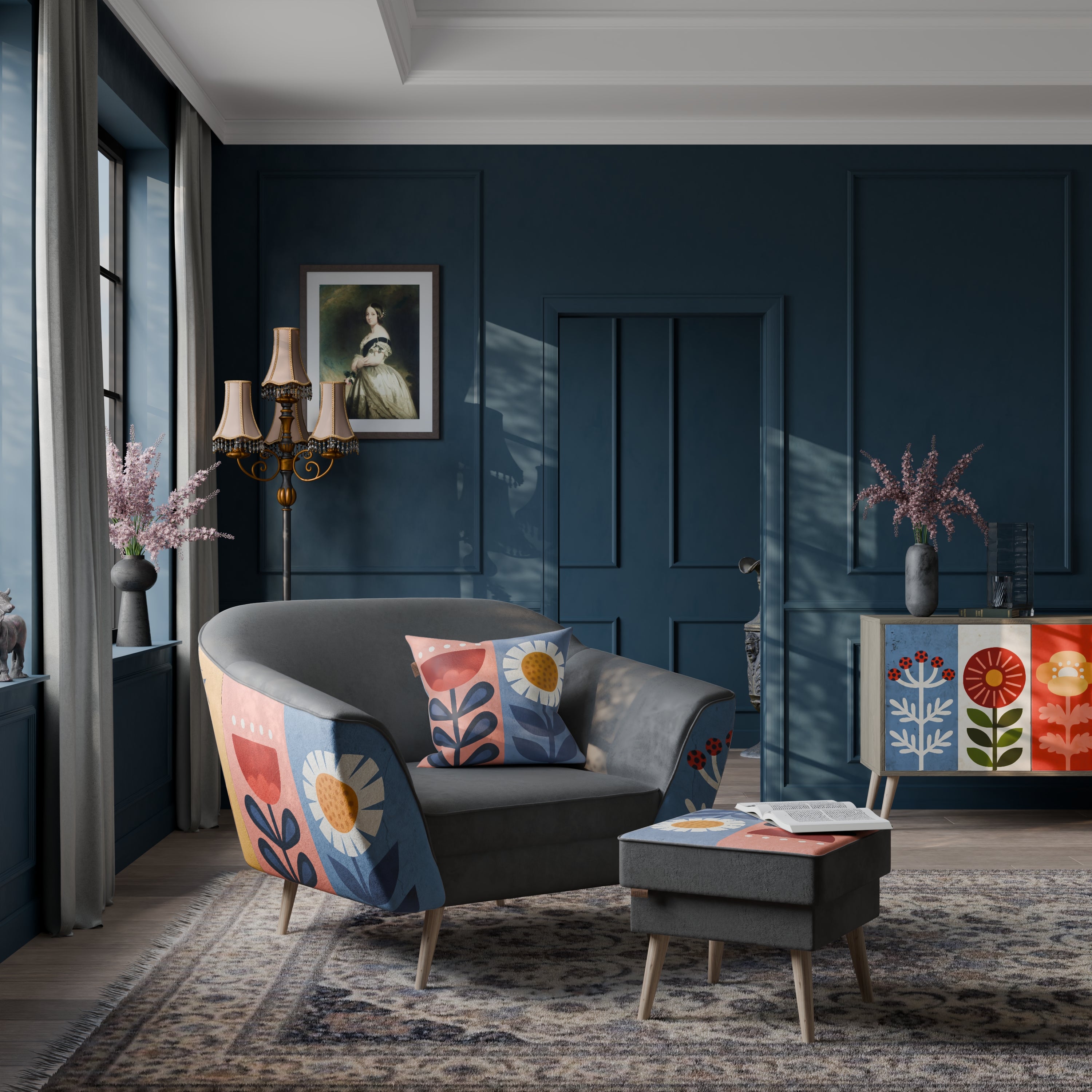 SCANDIC FLOWERET AURORA Fåtölj