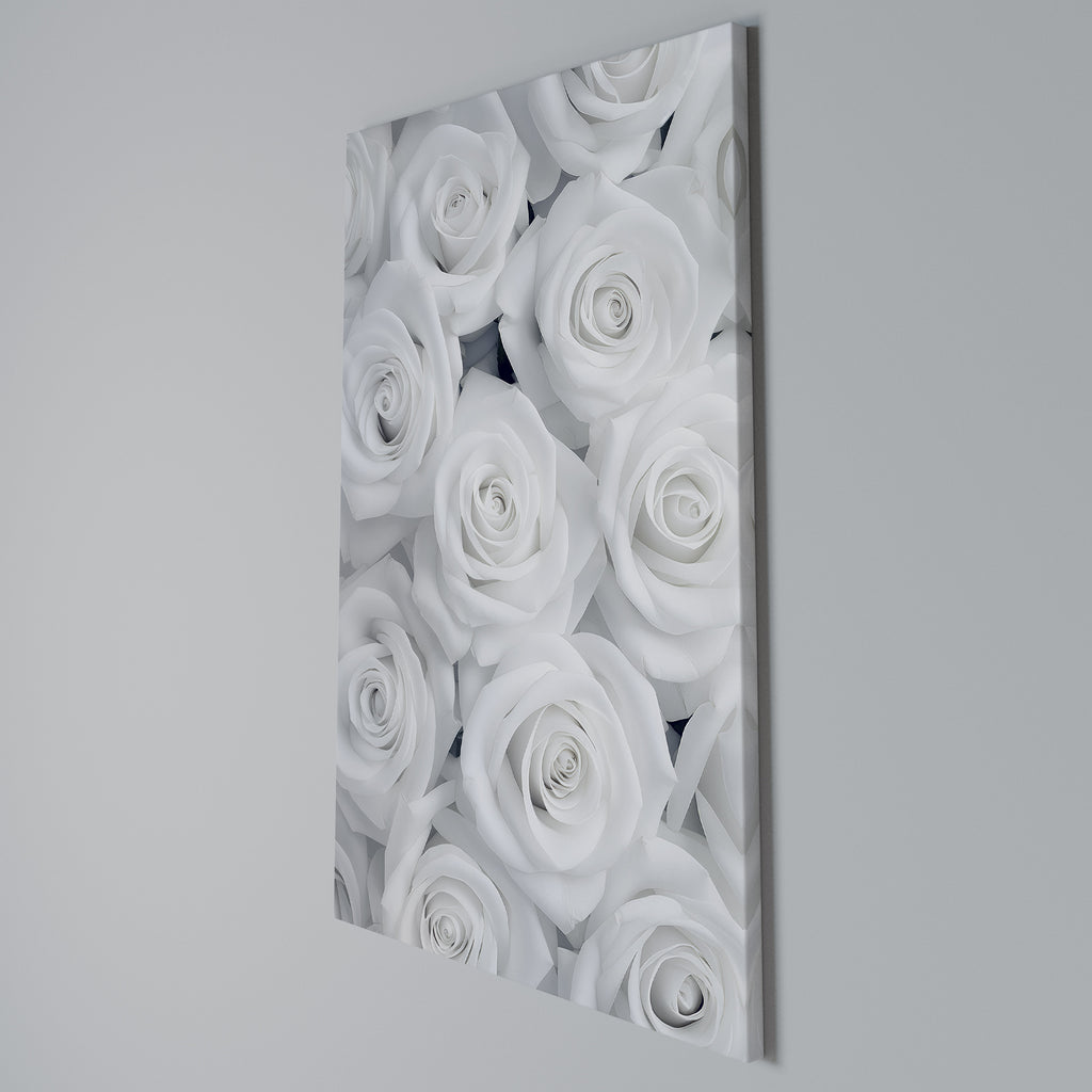 ELEGANCE IN WHITE Vertical Canvas Print