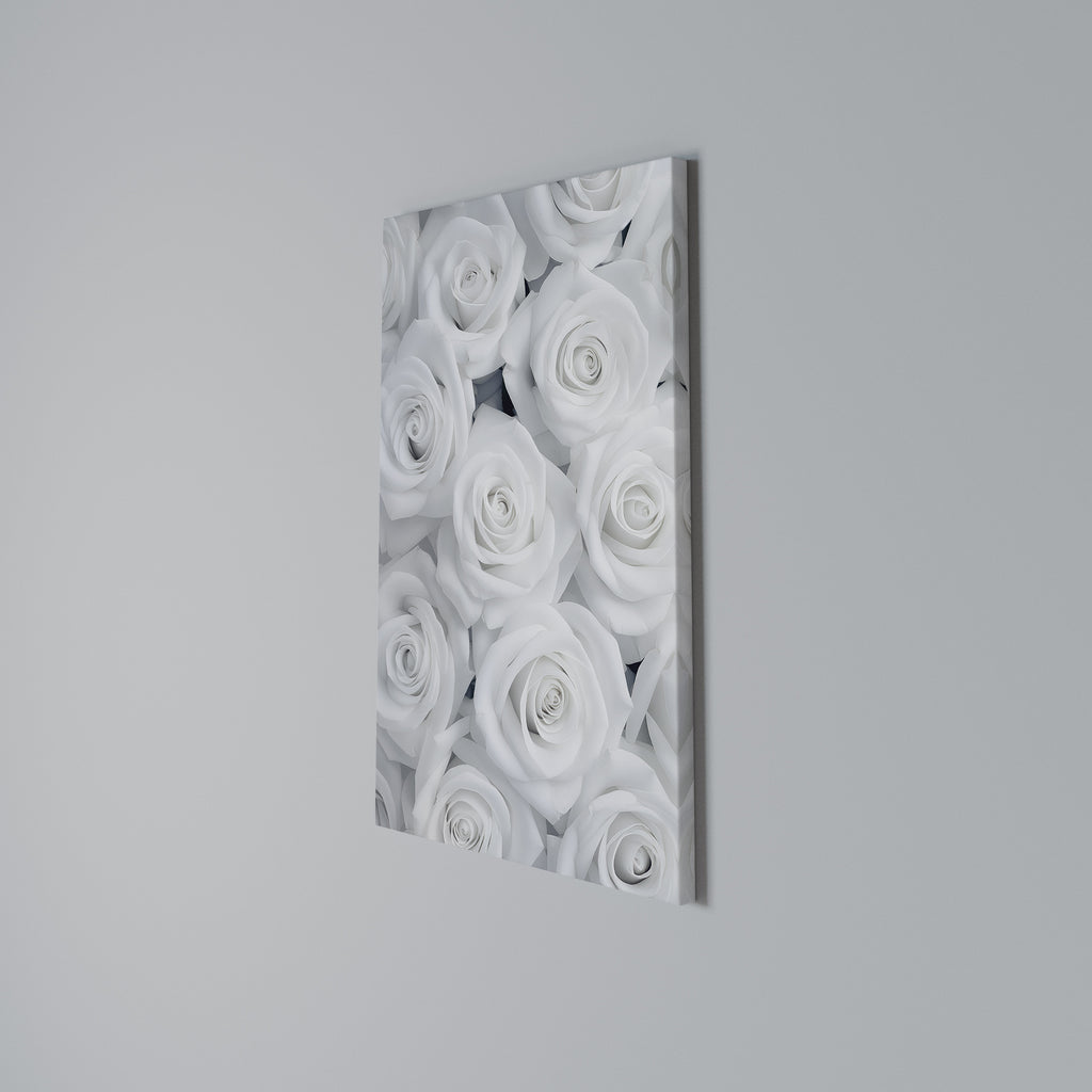ELEGANCE IN WHITE Vertical Canvas Print