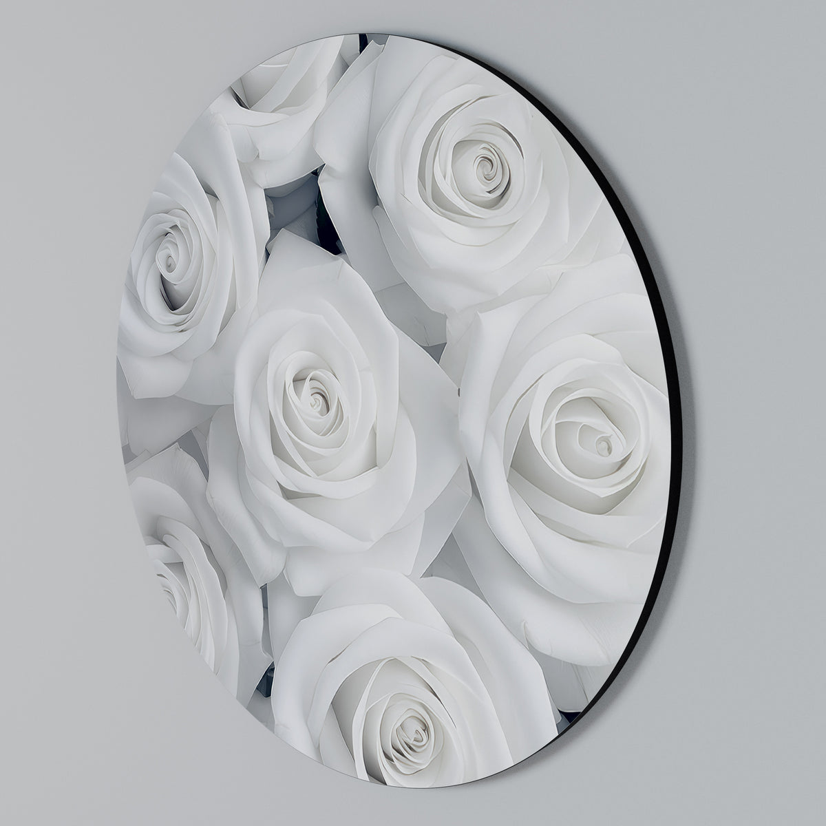 ELEGANCE IN WHITE Rund väggdekor