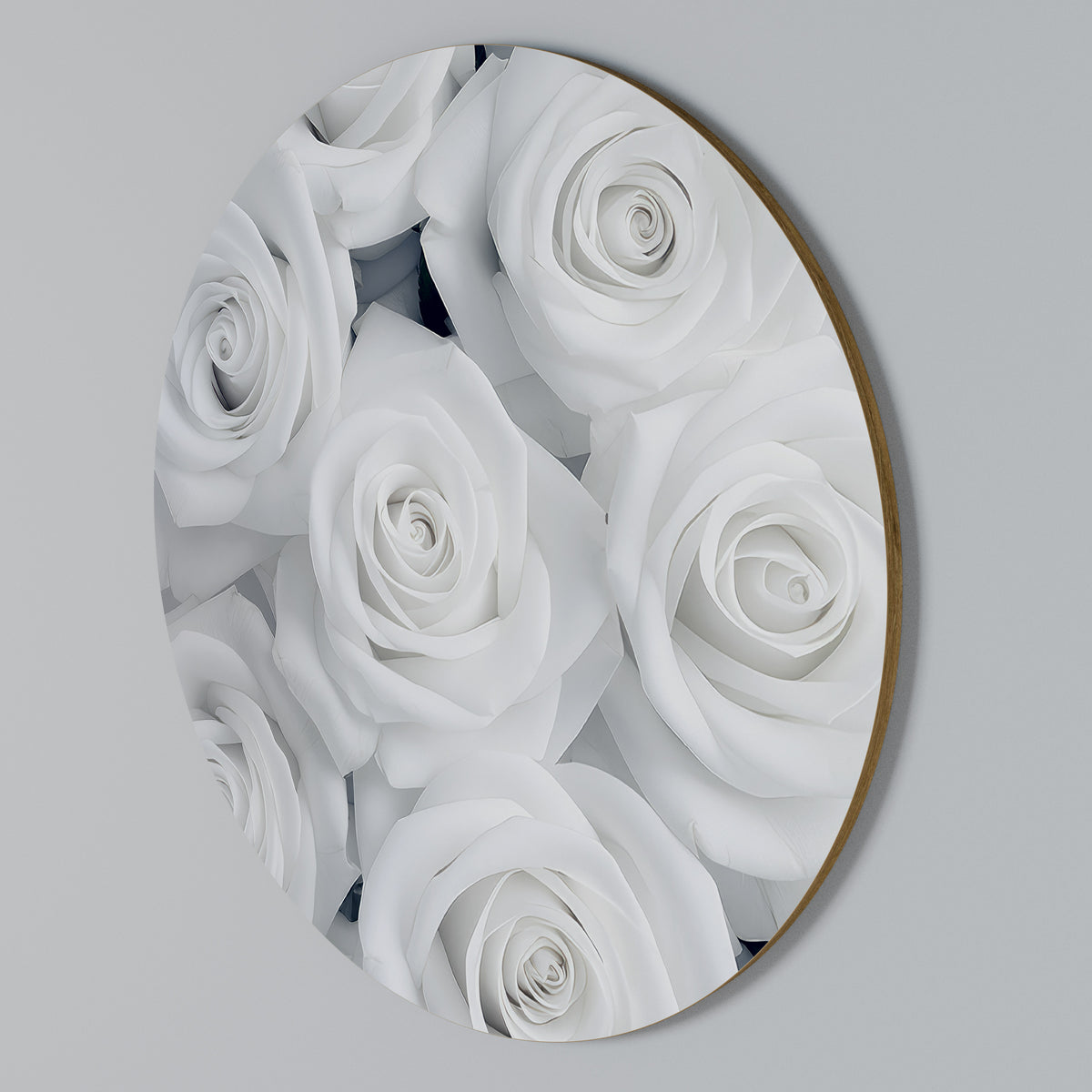 ELEGANCE IN WHITE Rund väggdekor