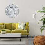 ELEGANCE IN WHITE Round Wall Art