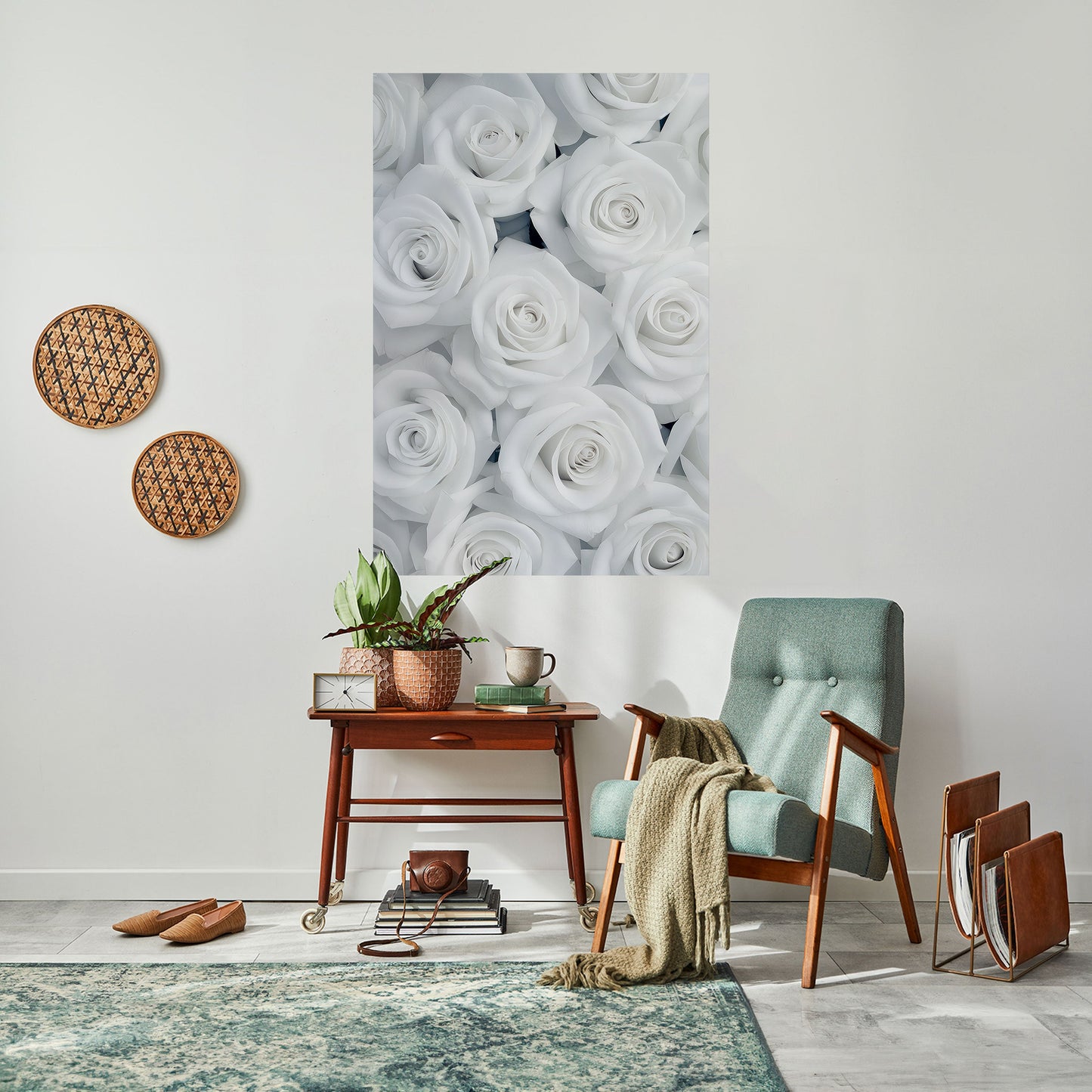 ELEGANCE IN WHITE Peel and Stick Vertical Poster