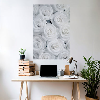 ELEGANCE IN WHITE Peel and Stick Vertical Poster