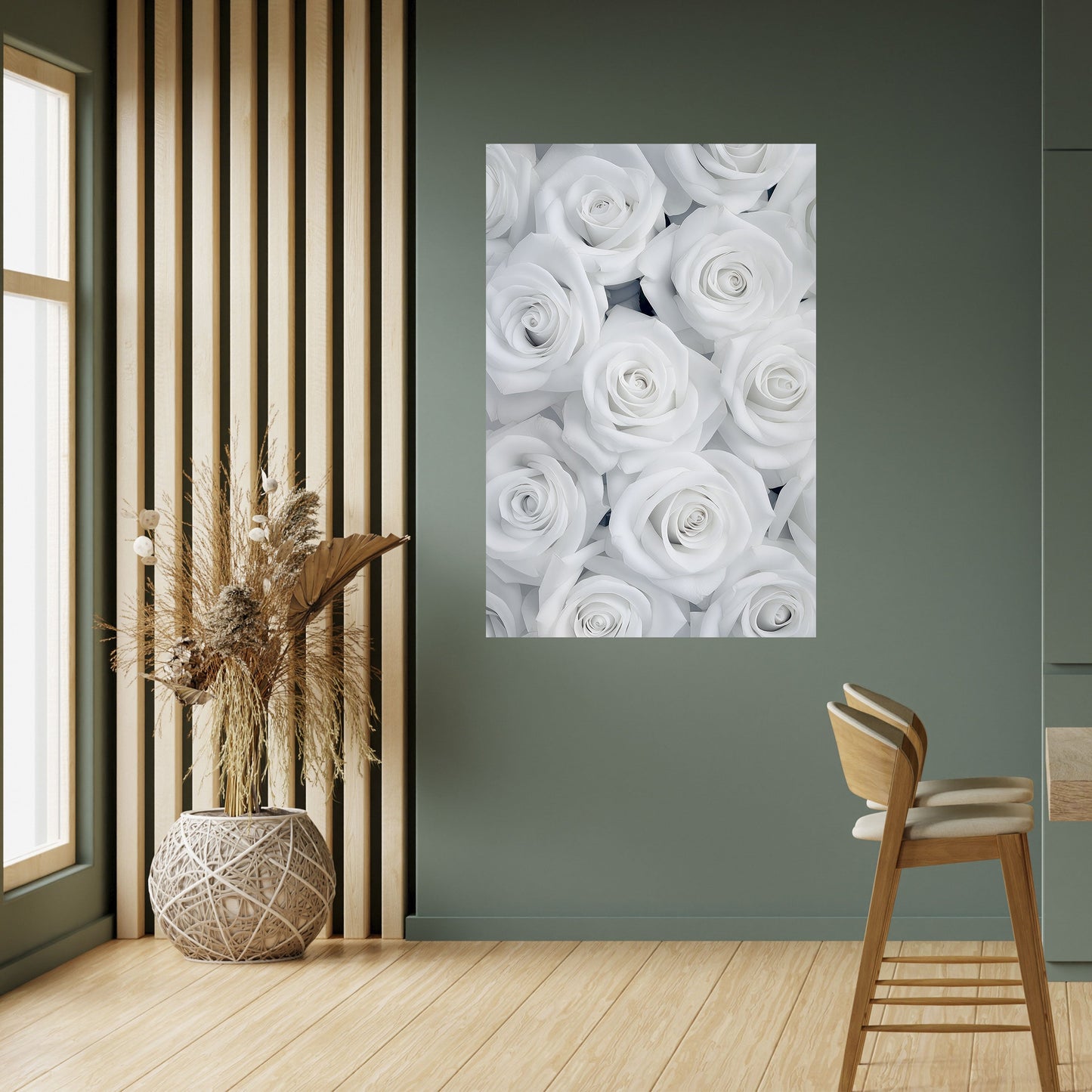 ELEGANCE IN WHITE Peel and Stick Vertical Poster