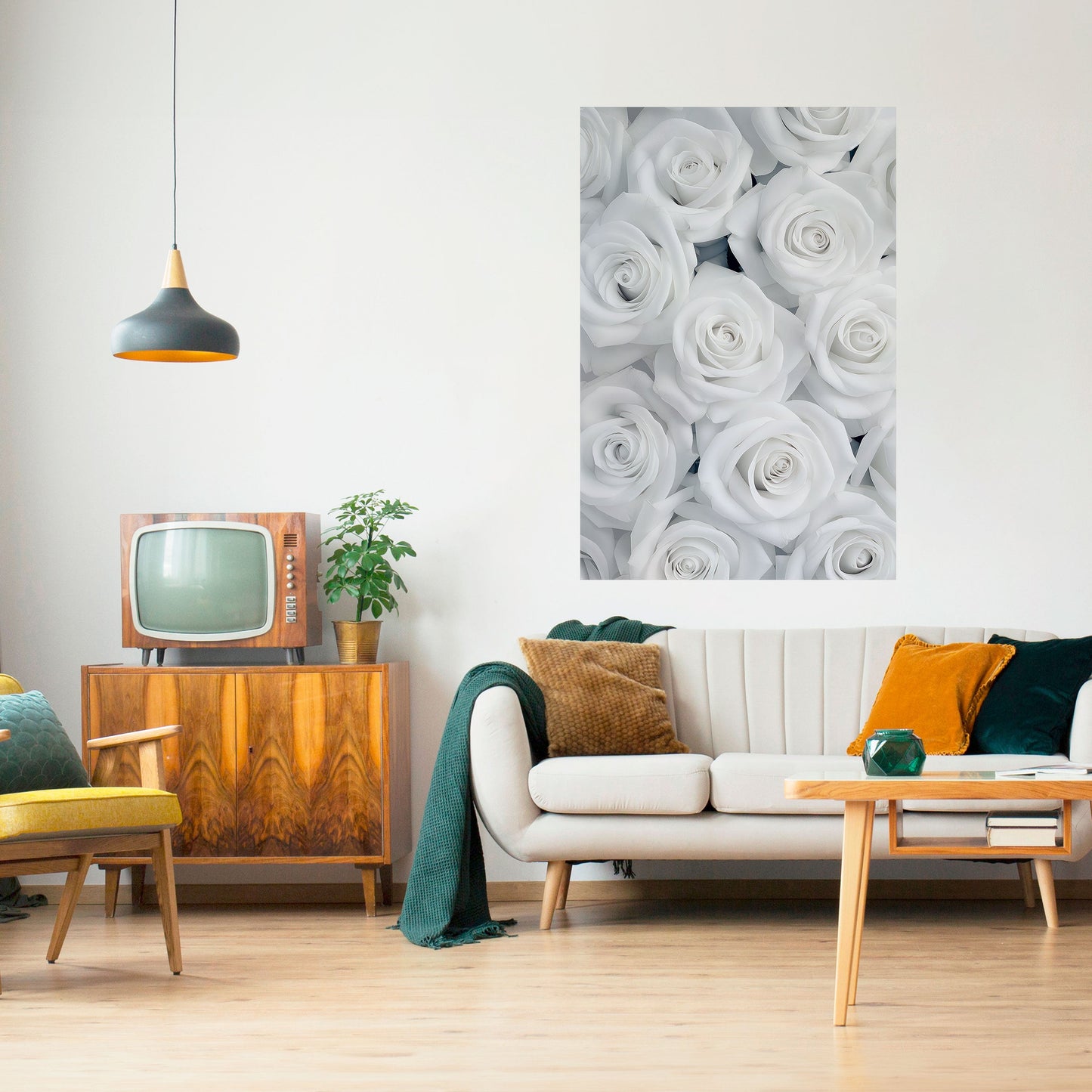 ELEGANCE IN WHITE Peel and Stick Vertical Poster
