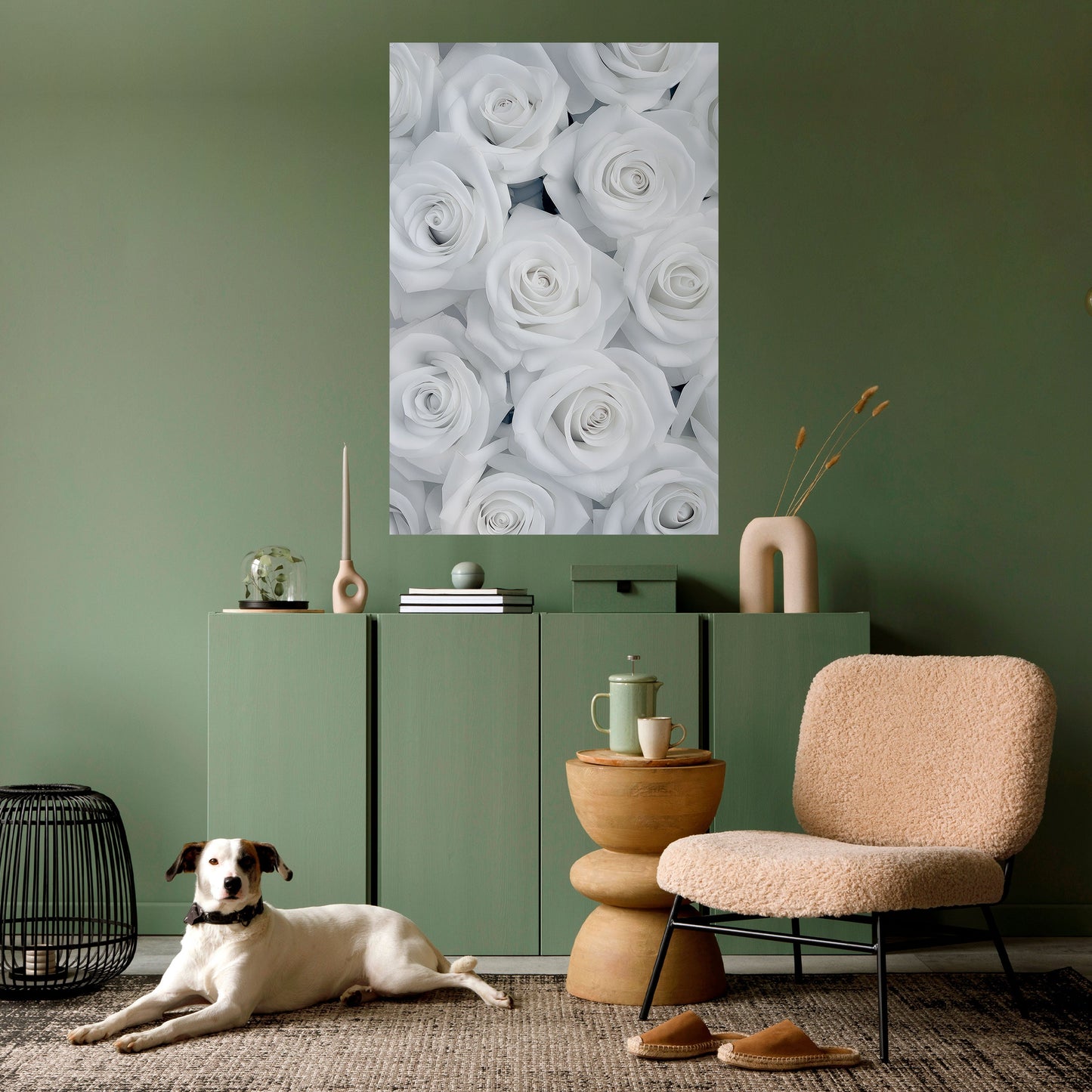ELEGANCE IN WHITE Peel and Stick Vertical Poster