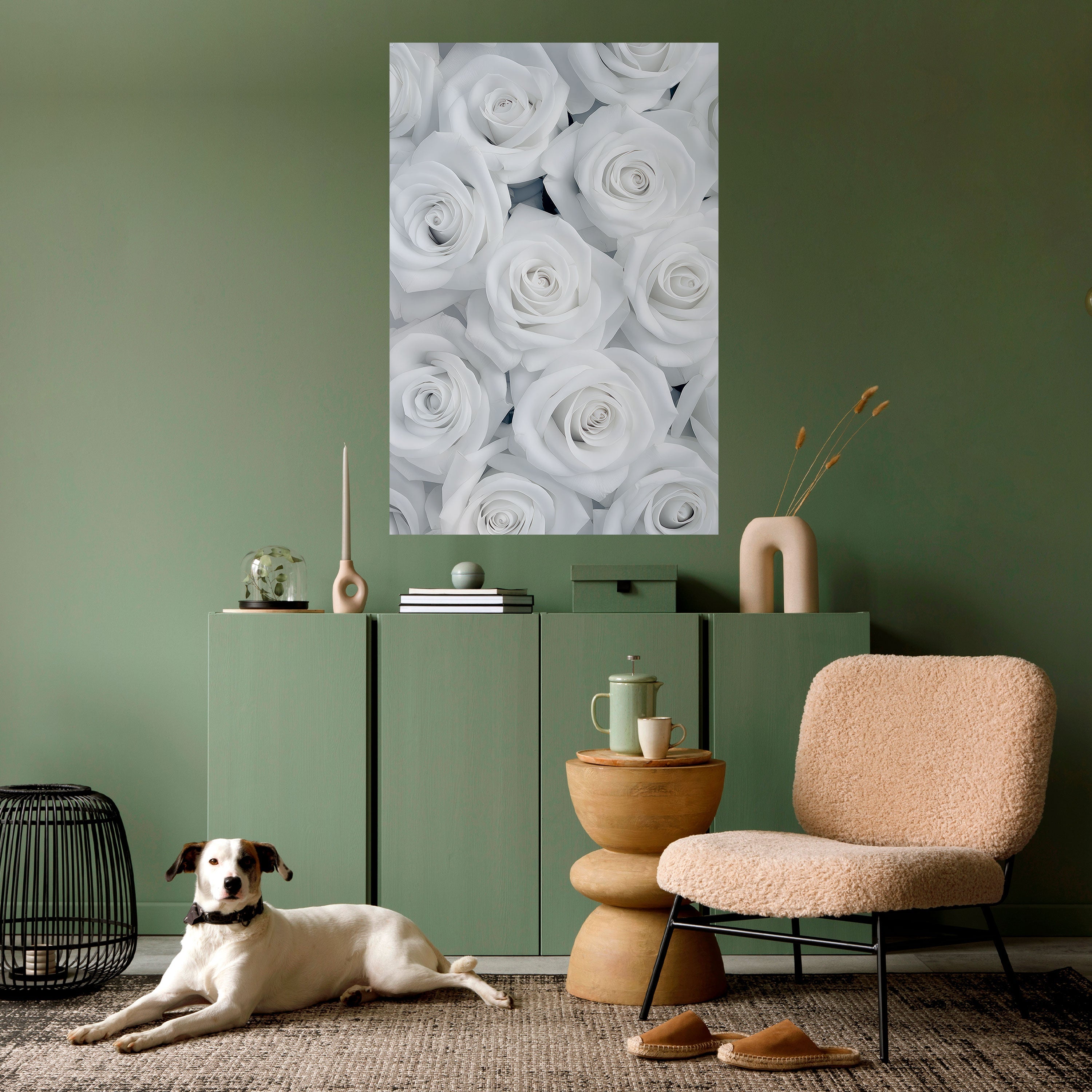 ELEGANS I VITT, självhäftande poster