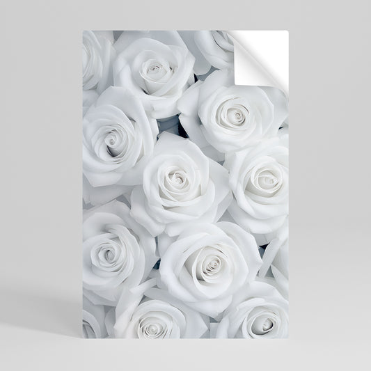 ELEGANCE IN WHITE Självhäftande Vertikal Poster