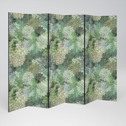 SUCCULENT CLUSTER 6-Panel Room Divider