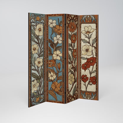 TIMELESS FLORA Decorative 4-Panel Room Divider
