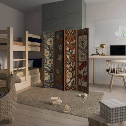 TIMELESS FLORA Decorative 4-Panel Room Divider
