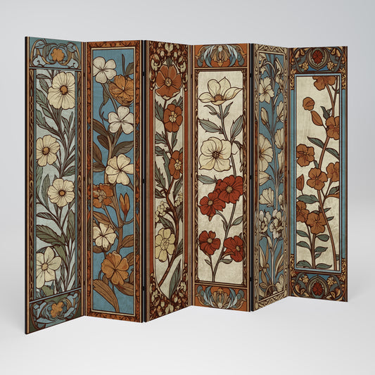 TIMELESS FLORA Rumsavdelare 6 paneler