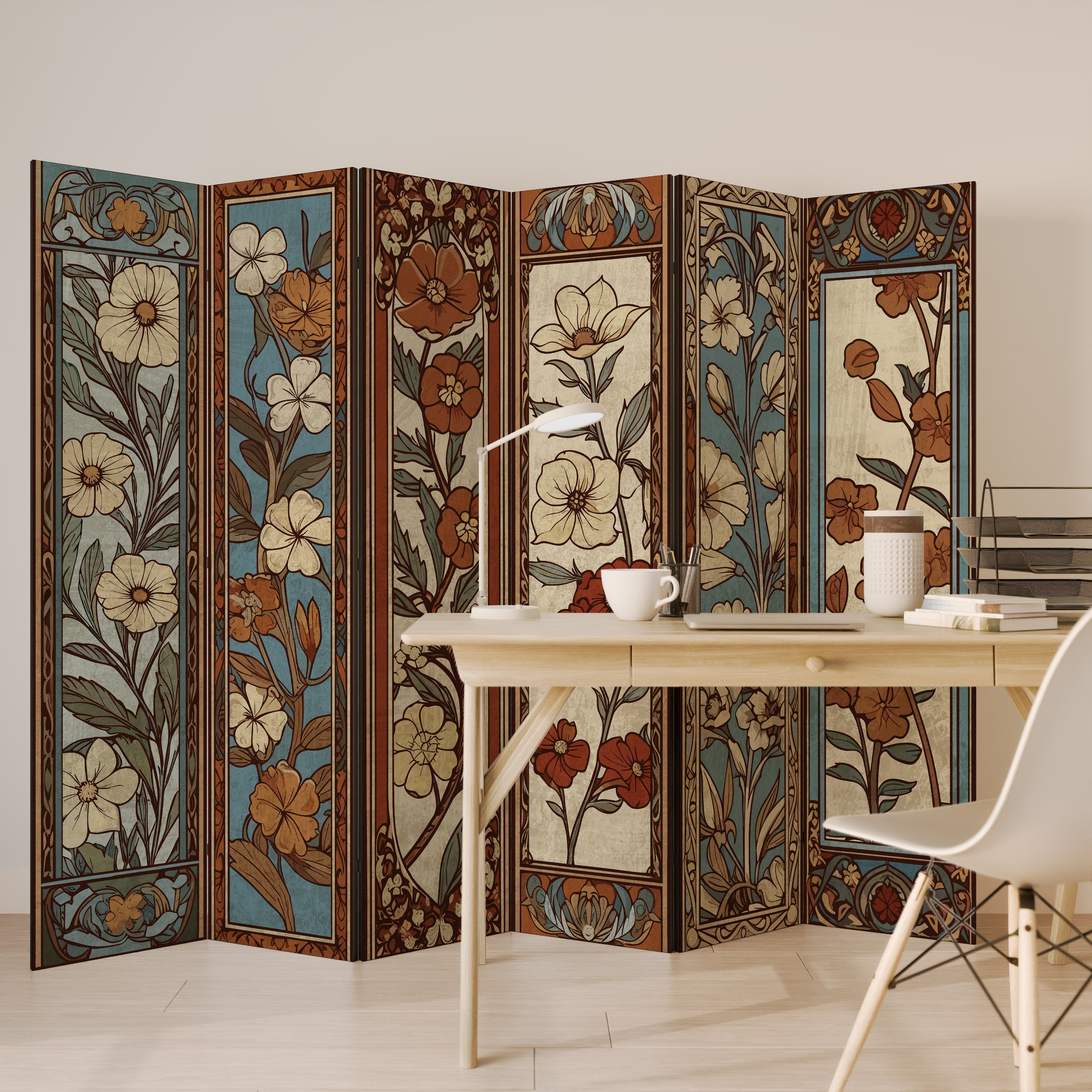 TIDLÖS FLORA 6-PANELS RUMAVDELARE