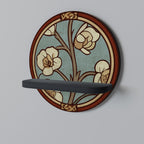 UTSIDA BLOKBLAD Rund konsthylla i svart finish