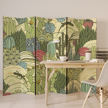 SUCCULENTS KALEIDOSCOPE Decorative 6-Panel Room Divider