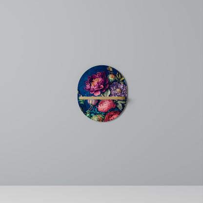 BLOOMING ELEGANCE Oval konsthylla i ekeffekt