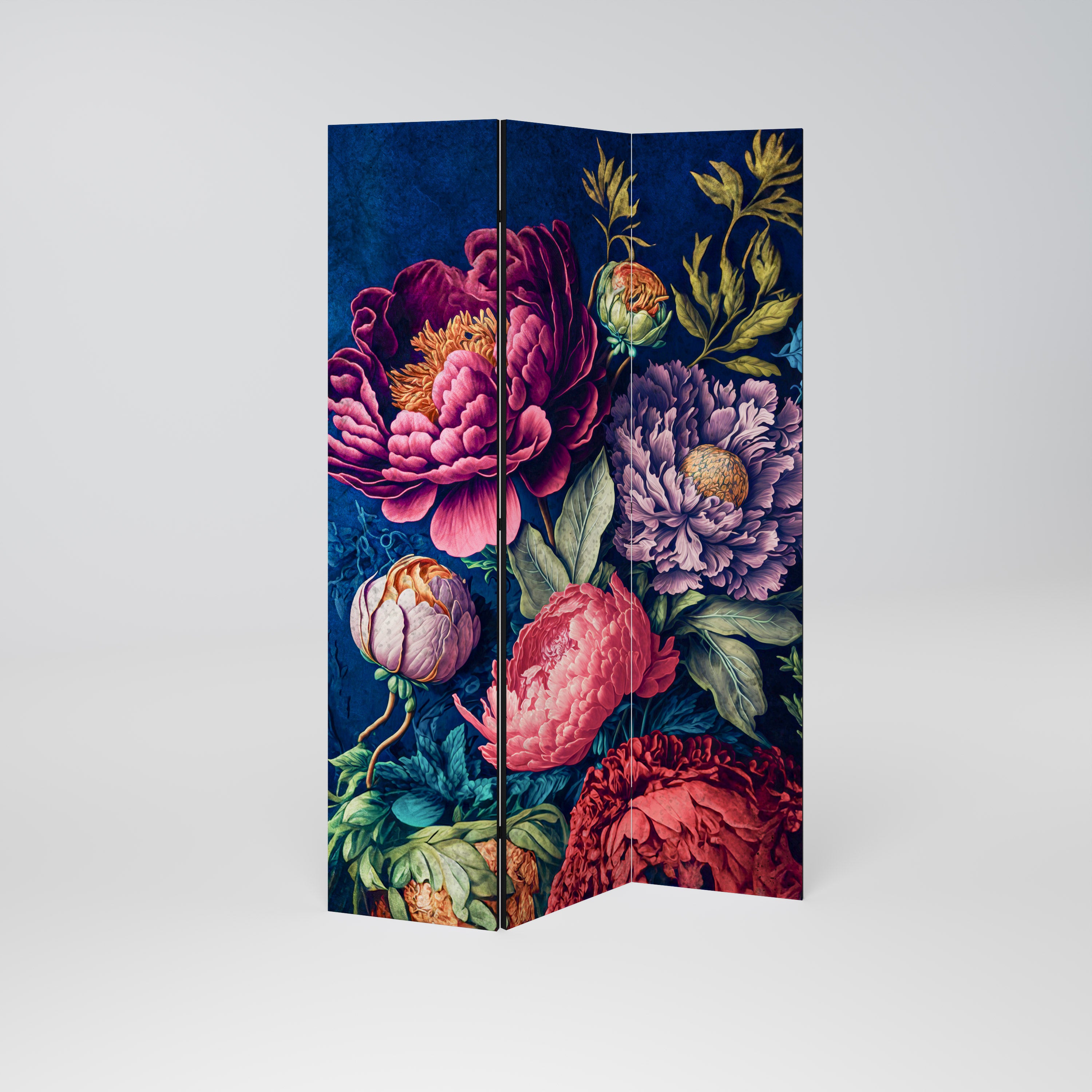 BLOOMING ELEGANCE Dekorativ rumsavdelare – 3 paneler