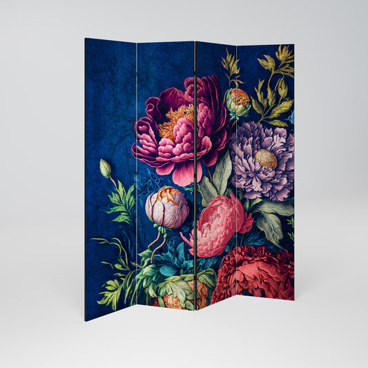 BLOOMING ELEGANCE Dekorativ rumsavdelare med 4 paneler