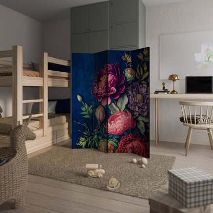 BLOOMING ELEGANCE Dekorativ rumsavdelare med 4 paneler