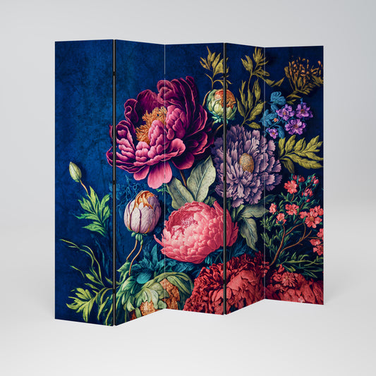 BLOOMING ELEGANCE Dekorativ rumsavdelare – 5 paneler