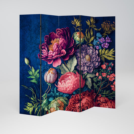 BLOOMING ELEGANCE Dekorativ rumsavdelare med 5 paneler