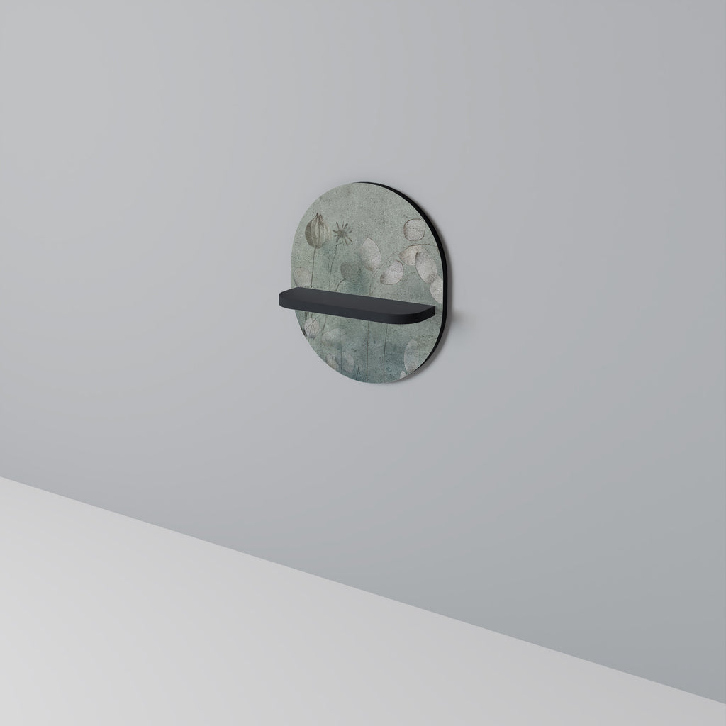 NIGHT LADY Oval konsthylla i svart finish