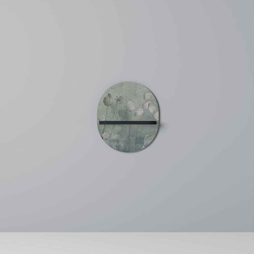 NIGHT LADY Oval konsthylla i svart finish