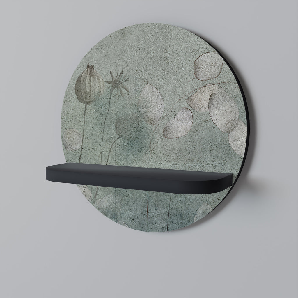 NIGHT LADY Rund konsthylla i svart finish