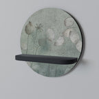 NIGHT LADY Round Art Shelf In Black Finish