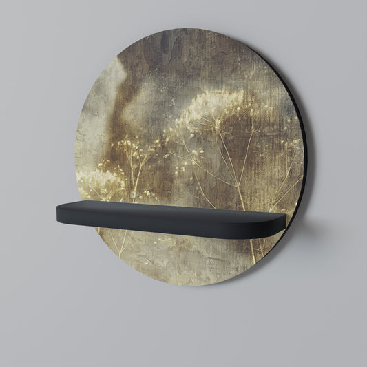 GENTLE POWER Rund konsthylla i svart finish