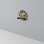 GENTLE POWER Round Art Shelf In Black Finish