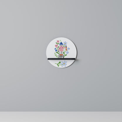 GARDEN GUARDIAN Rund konsthylla i svart finish
