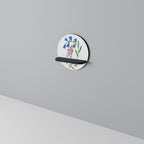 GARDEN JOY Rund konsthylla i svart finish