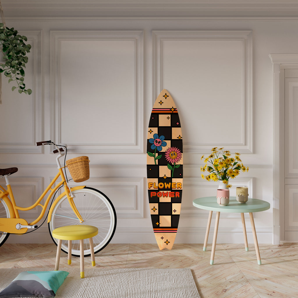 FLOWER POWER Surfboard Decorative Panel