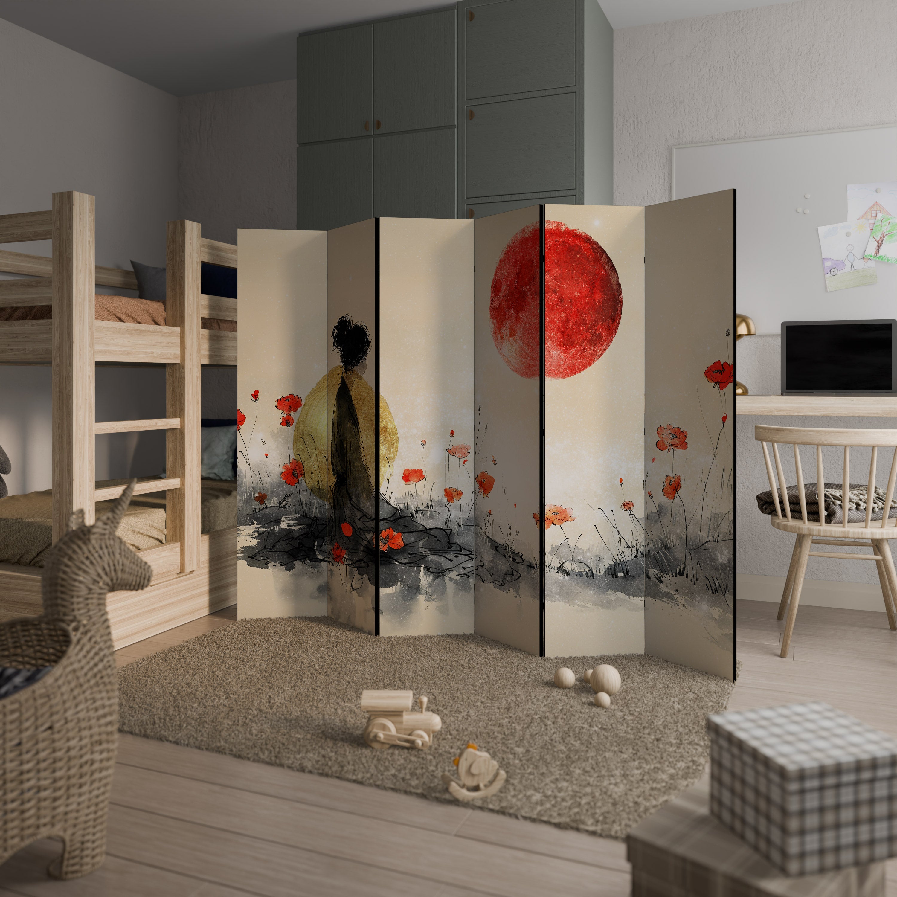 GOLDEN GLOW MEDITATION 6-panelers rumsavdelare