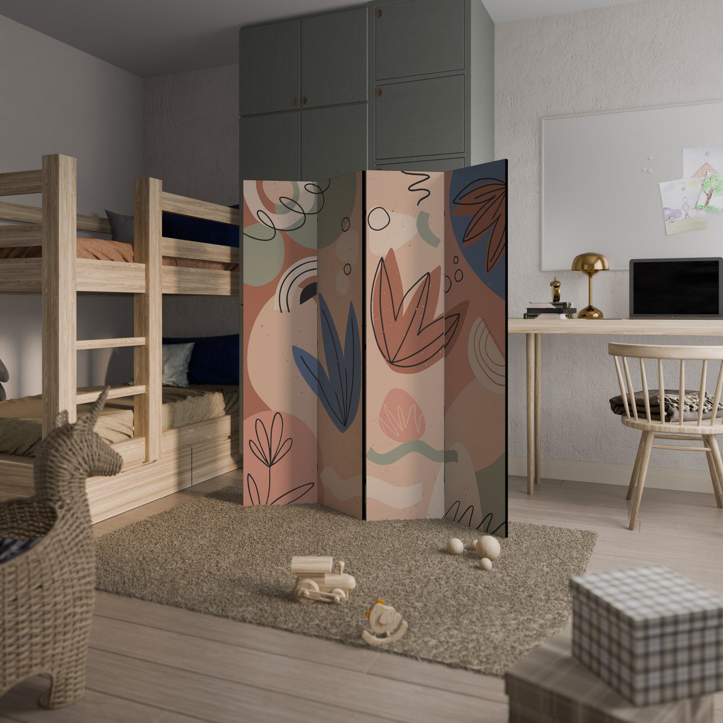PASTEL DESTINY Decorative 4-Panel Room Divider