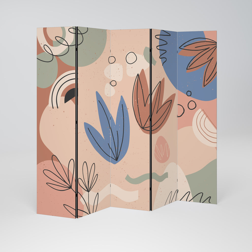 PASTEL DESTINY Dekorativ rumsavdelare – 5 paneler