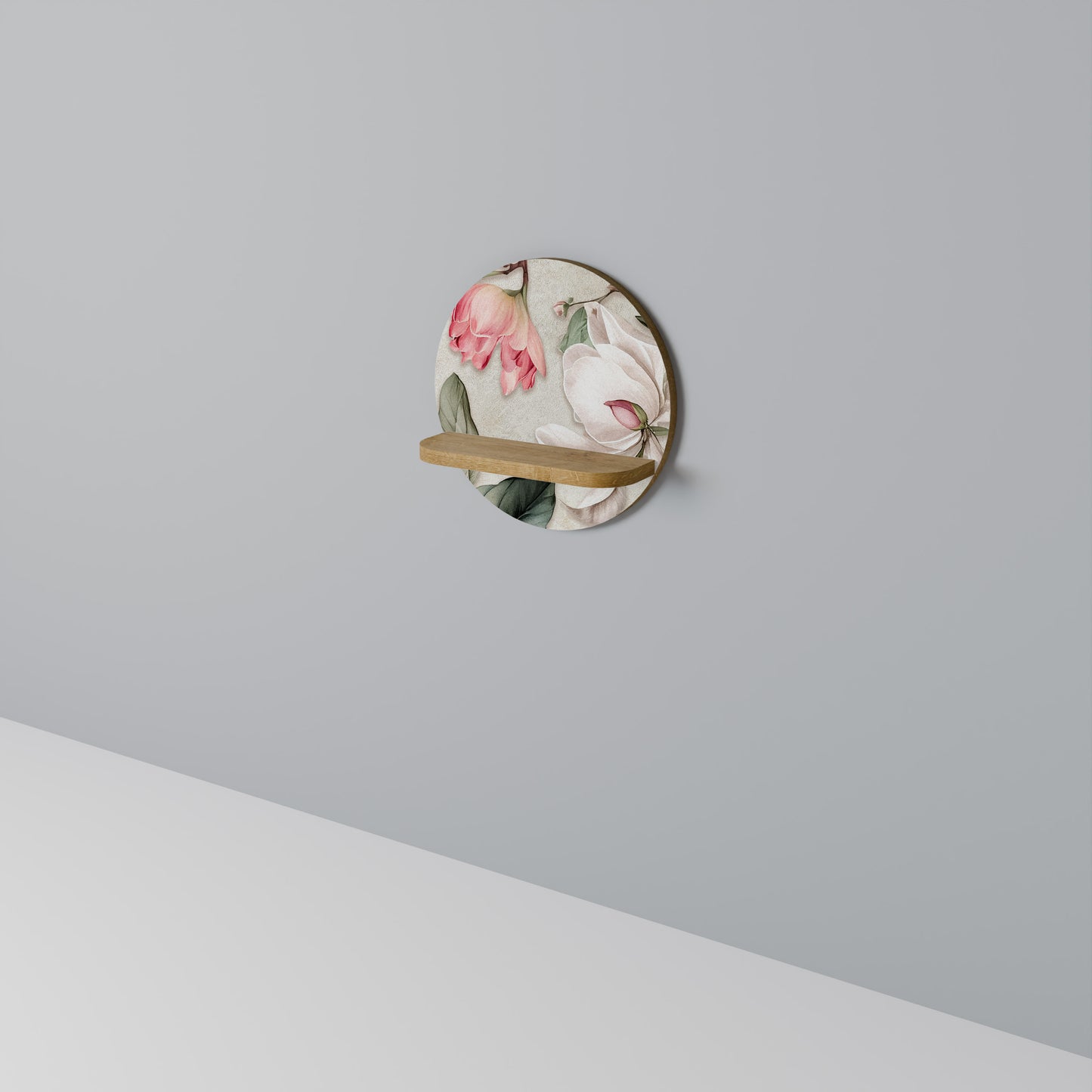 FLORAL GRACE Rund Konsthylla I Ekeffekt