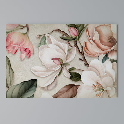 FLORAL GRACE Horizontal Canvas Print