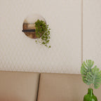 TRANSKILT FÄLT Rund konsthylla i svart finish