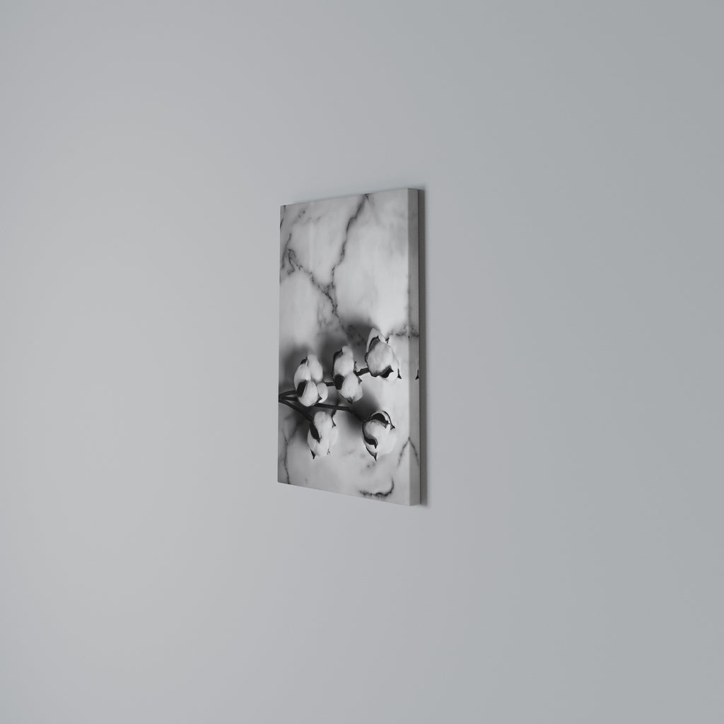 MONOCHROME COTTON DREAMS Vertical Canvas Print