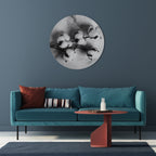 MONOCHROME COTTON DREAMS Round Wall Art
