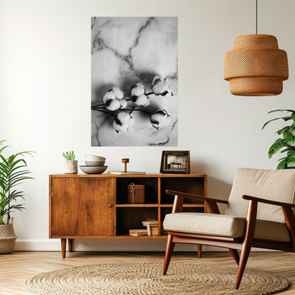 MONOCHROME COTTON DREAMS Peel and Stick Vertical Poster
