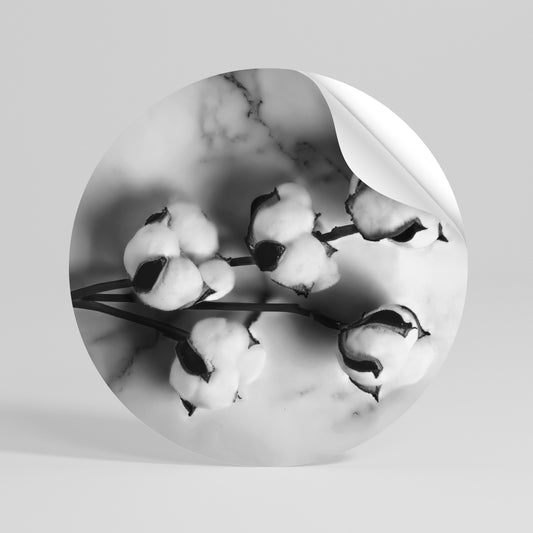 MONOCHROME COTTON DREAMS Rund väggdekal